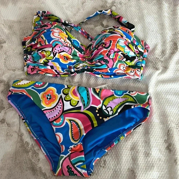 BLEU ROD BEATTIE Go For Bold Ruched Back Bottom and Bikini Top - Picture 8 of 15